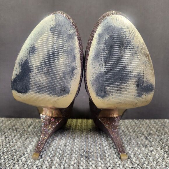 Steve Madden P-Miami Womens Size 8.5 Glitter Stiletto Heels Night Out Fancy Shoe - Picture 9 of 11